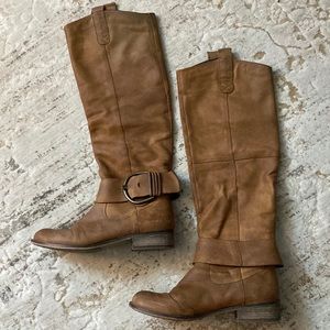 Steve Madden Ruckuss Cognac Slouchy Boots Size 8